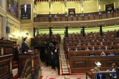 15/03/2017. Rajoy informa sobre el Consejo Europeo. El presidente del Gobierno, Mariano Rajoy, durante su intervención ante el pleno del Con...